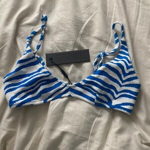 Triangl zebra striped swimsuit top